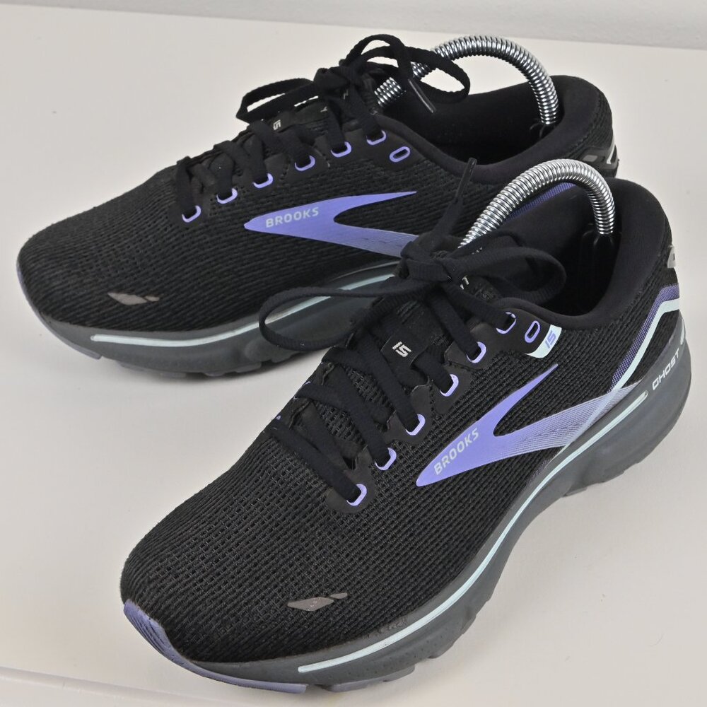 Brooks Ghost 15 Black Jacaranda Y2K Running Athletic Athleisure Sneakers US9 UK7